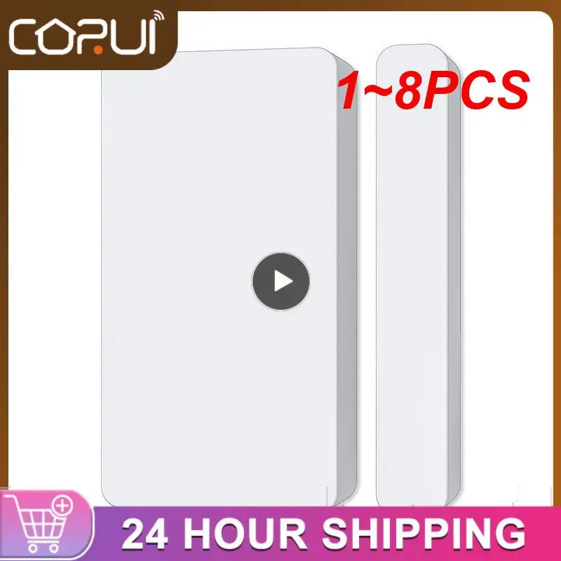 

Автоматический Смарт-датчик двери Tuya, 1 ~ 8 шт., беспроводные дверные детекторы, управление через приложение, Магнитная сигнализация