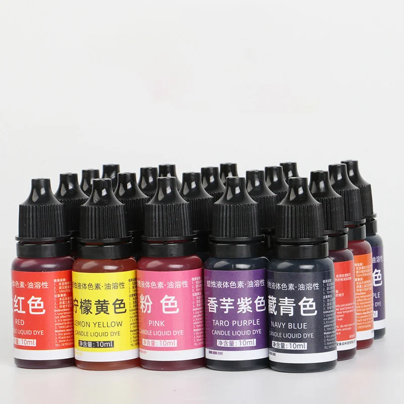 32 Colors Candle Soy Wax Dyes Pigment Liquid 10ml Aromatherapy Liquid Colorant Pigment DIY Soap Dyes Candle Making Supplies