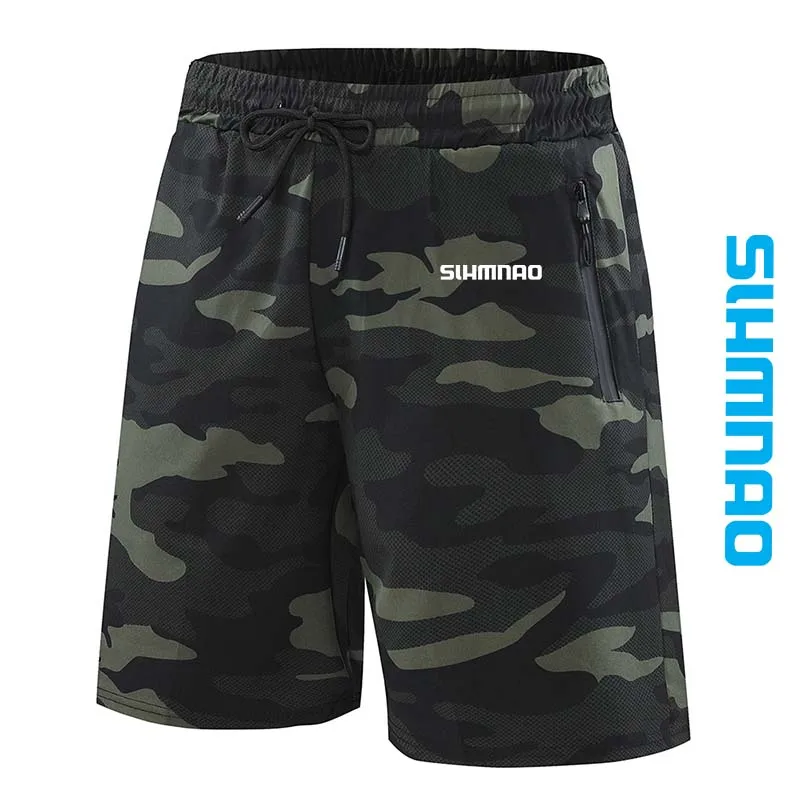 Summer Men's Outdoor Sports, Running, Quick Drying Shorts, Cycling, Fitness, Casual Five Quarter Pants, Fishing Pants