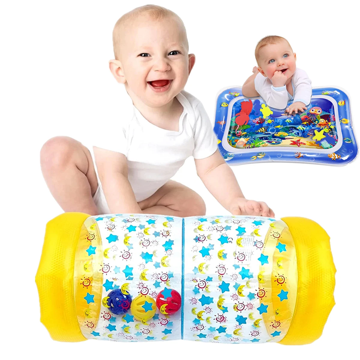 

Infant Crawling Toys for Crawling Babies 6-12 Months Beginner Crawl Along Baby Jumbo Roller Drop Maze Tummy Time Activity Center