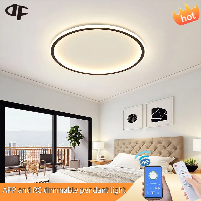 Simple bedroom lamp LED ceiling light living room study lamp APP remote control ceiling pendant light modern lighting led ceiling light led chandelier ceiling light