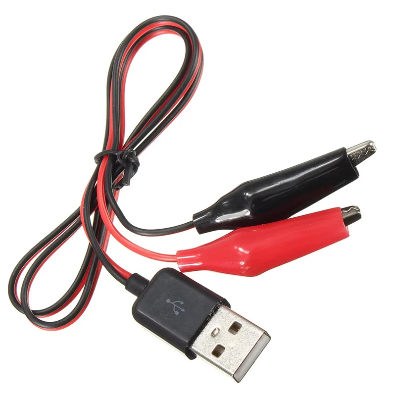 Alligator Clip Metal Alligator Clip Crocodile Electrical Clamp Testing Probe Crocodile Test Clip USB Adapter Multimeter Car Home