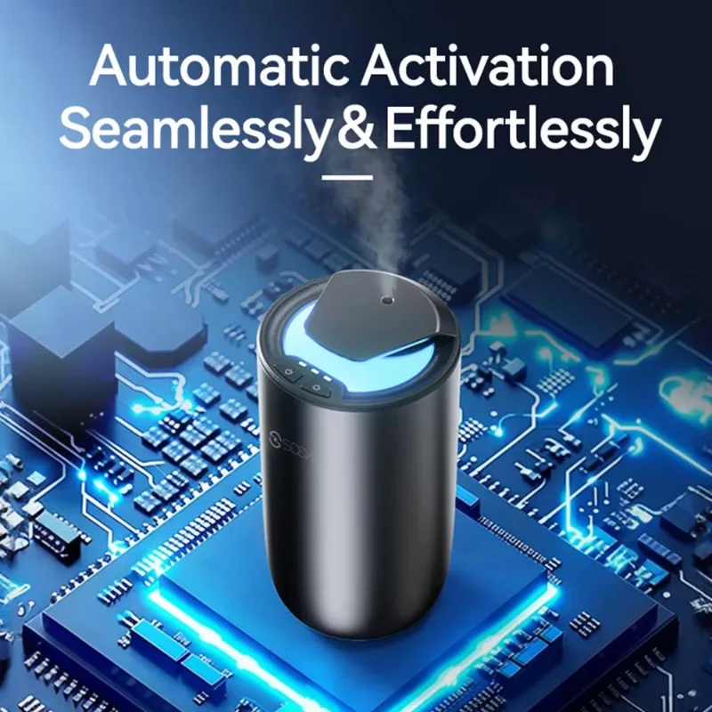 SCENTA Luxury Electric Portable Car Air Perfume Diffuser With Ambient Light, Wireless Automatic Car Air Freshener Scent Diffuser
