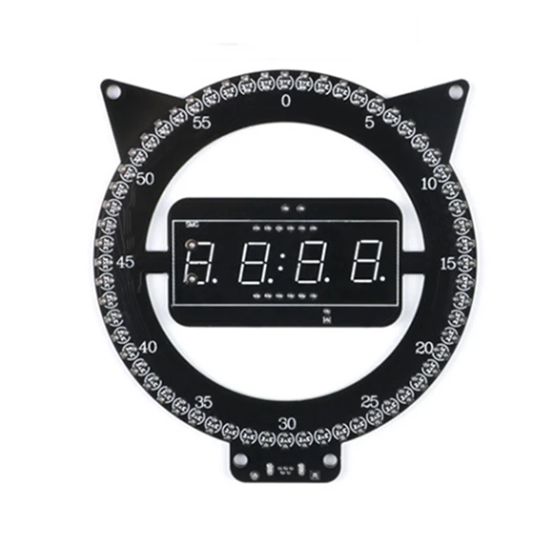 

1Set Electronic Clock Kit Light Controlled Temperature Alarm Clock Assembly DIY Welding Parts 51 Single-Chip Microcomputer Black