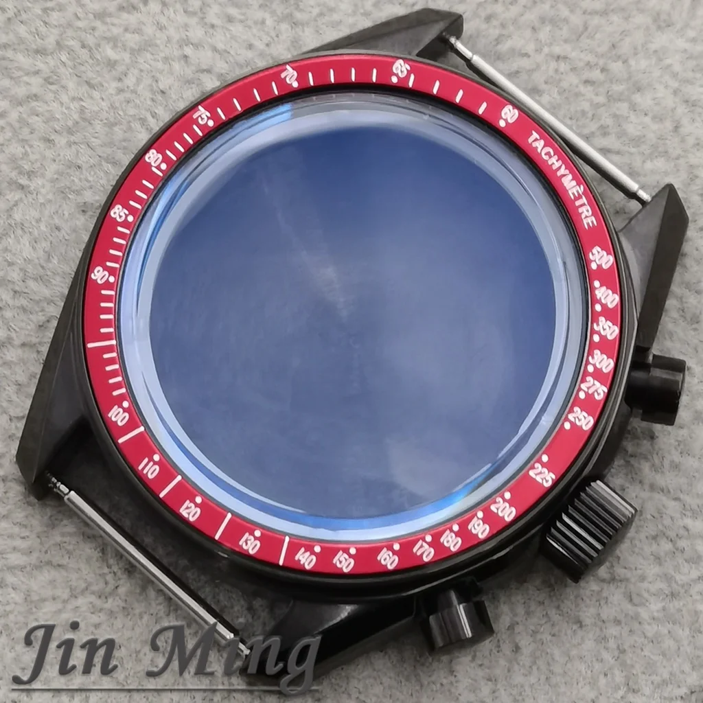 Premium Moonswatch Metal Chronograph Case with Sealed Back, 39.7mm Bezel