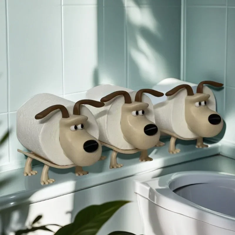 Puppy Toilet Paper Holder Decor 2