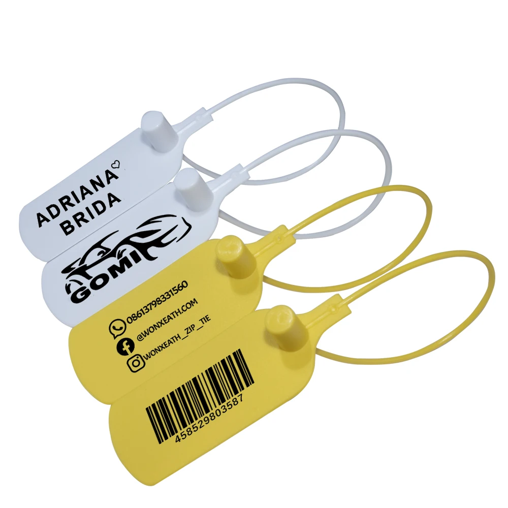 Clothing hang tags 100pcs business clothing hang tags personalized plastic security seal print garment shoe clothes bag label 240mm