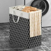 New Waterproof Fabric Laundry Basket Simple Clothes Sundries Storage Box Foldable Bag Large Capacity Laundry Basket 3