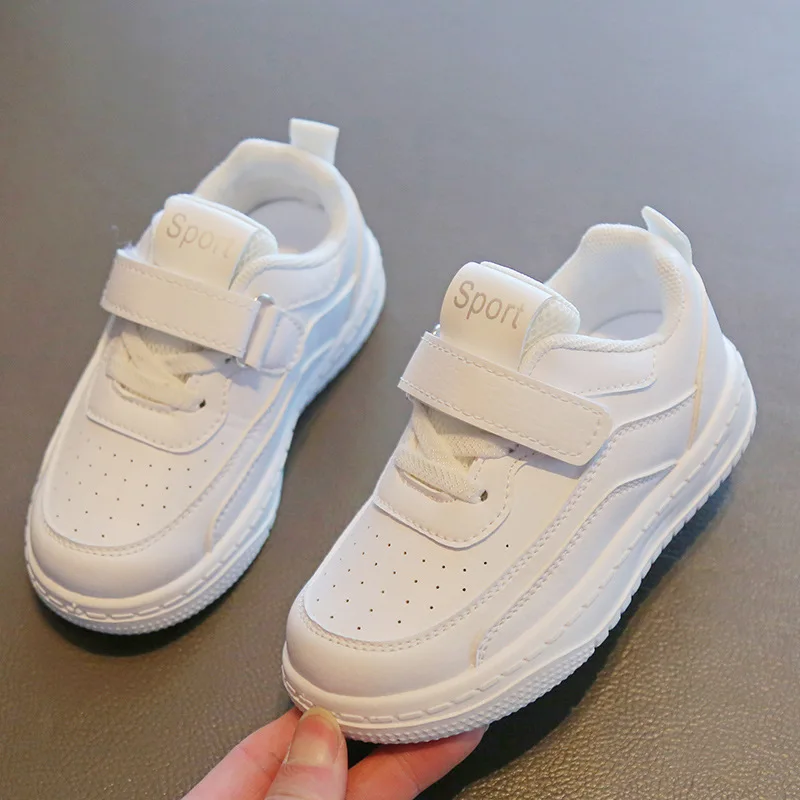 

Кроссовки детские дышащие на платформе, модная универсальная спортивная обувь для мальчиков и девочек, белые, на осень