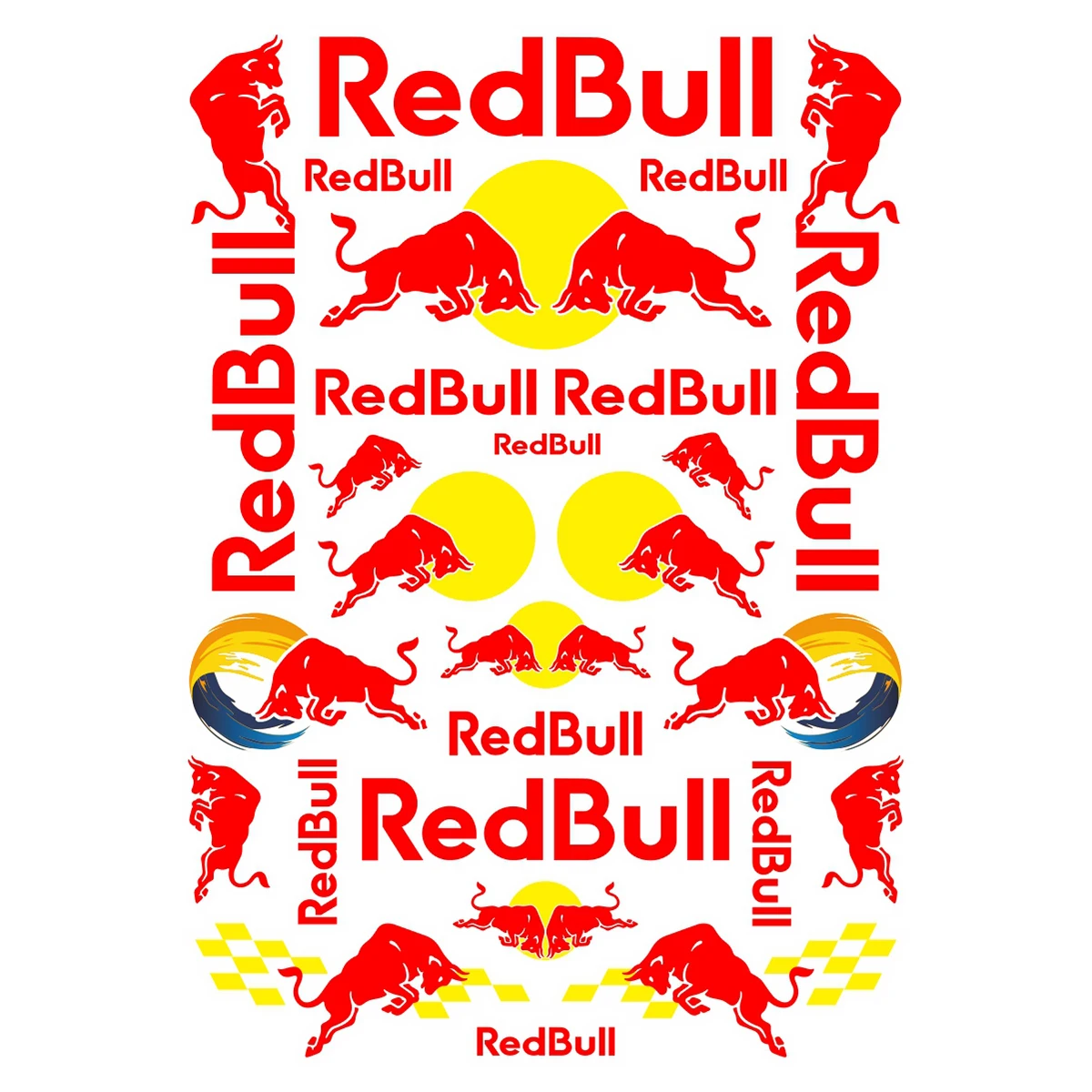 Motorcycle Red Bull Stickers Logo Helmet Tank Decal - AliExpress