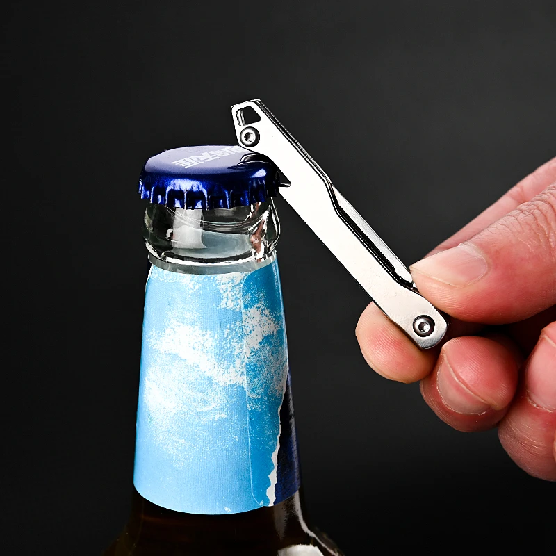 Stainless Steel Fast Open Scalpel MINI Folding Knife Outdoor Survival Camping Portable EDC Tool 10 Blade Free Bottle Opener