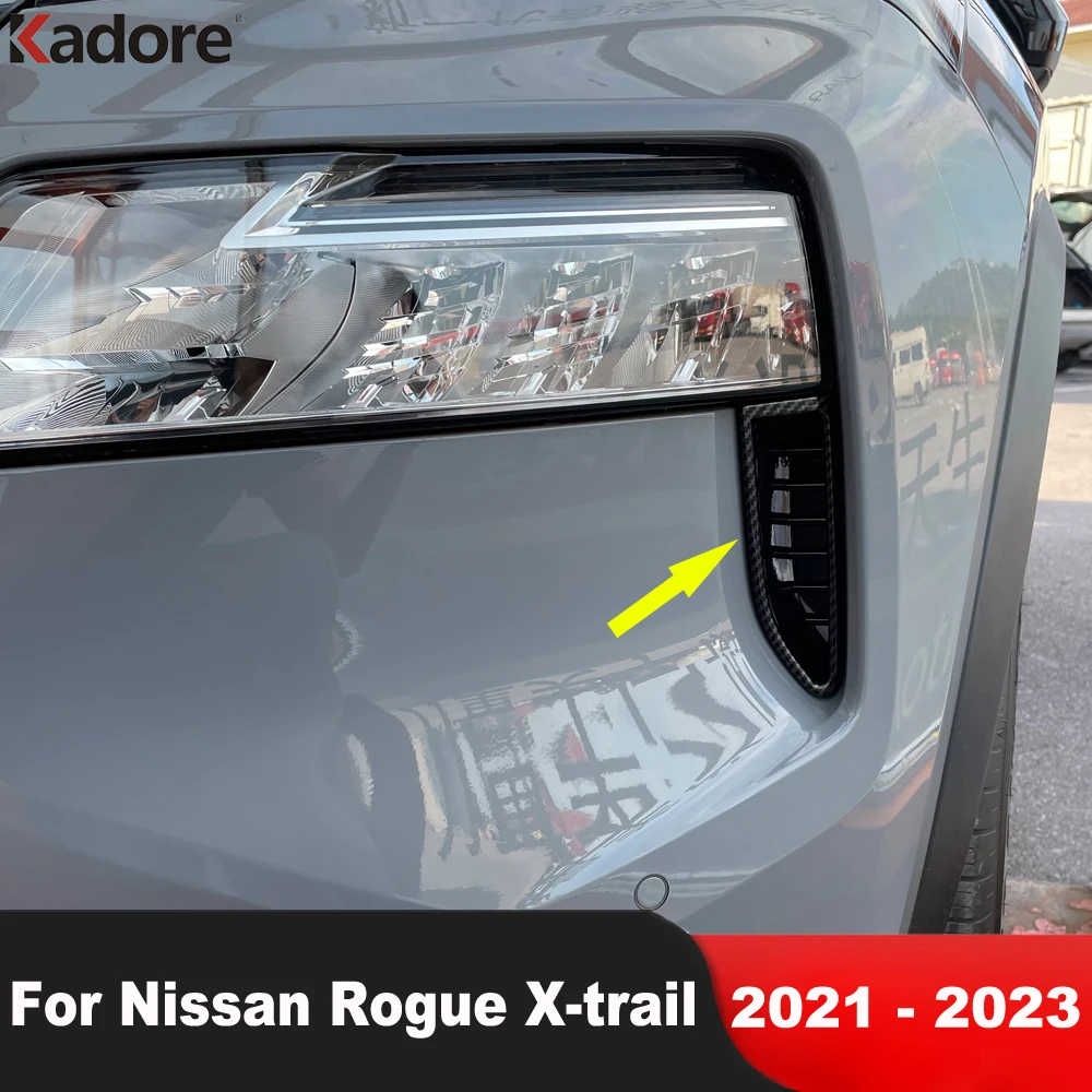Front Headlight Lamp Eyebrow Cover Trim For Nissan Rogue Xtrail T33