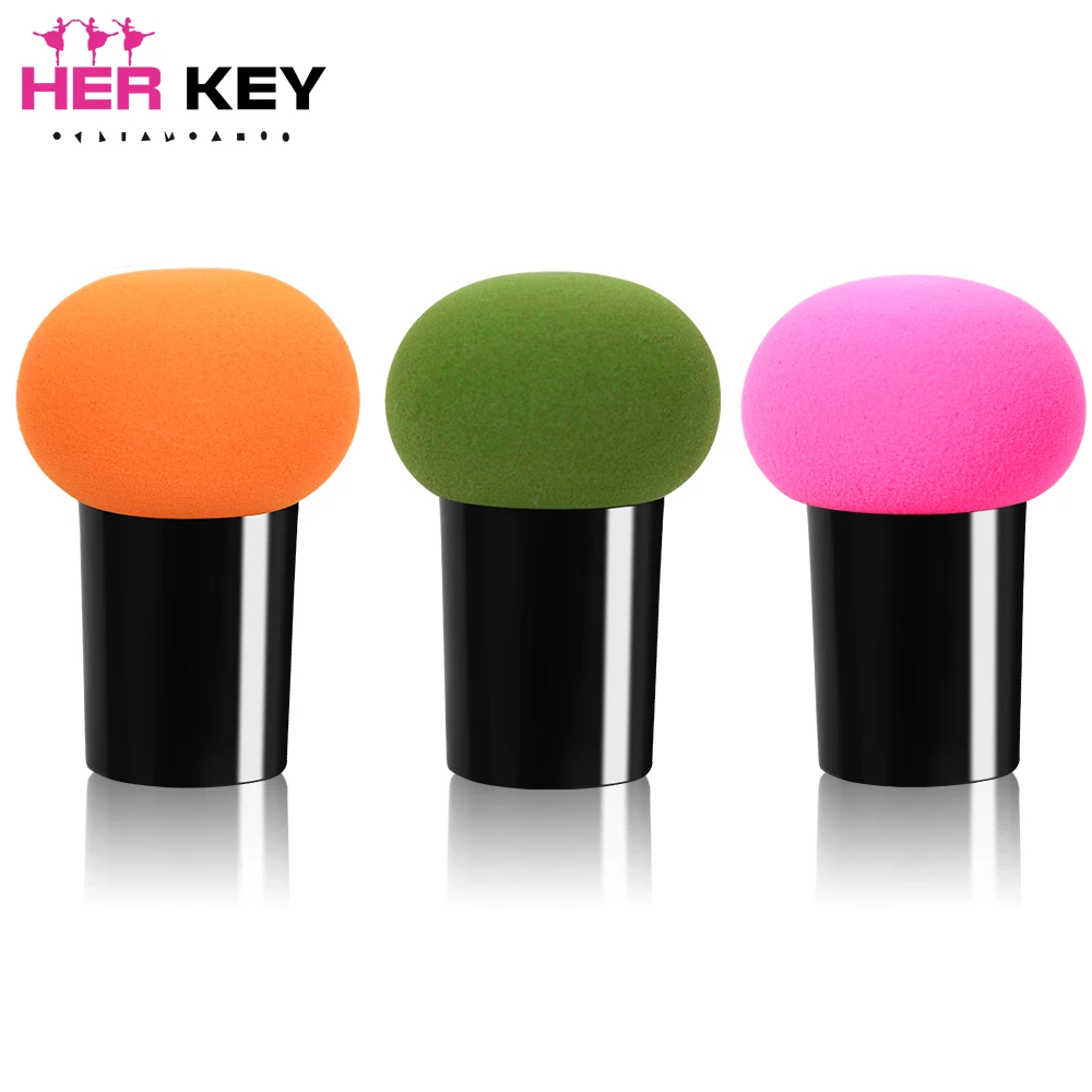 New Arrival  Makeup Sponge Mushroom Head Powder Liquid Foundation Puff Dry & Wet Multi- function Cosmetic Tool Tamp Storage Box