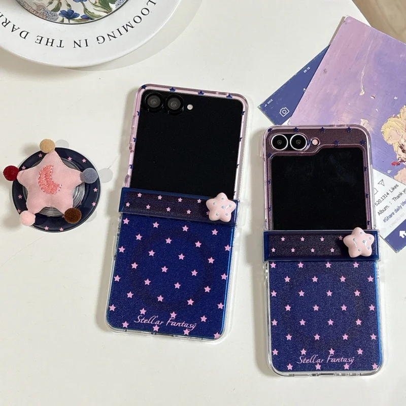 Korean Polka Dot Magnetic Phone Case with Magsafe Star Stand - Stylish and Durable Cover
