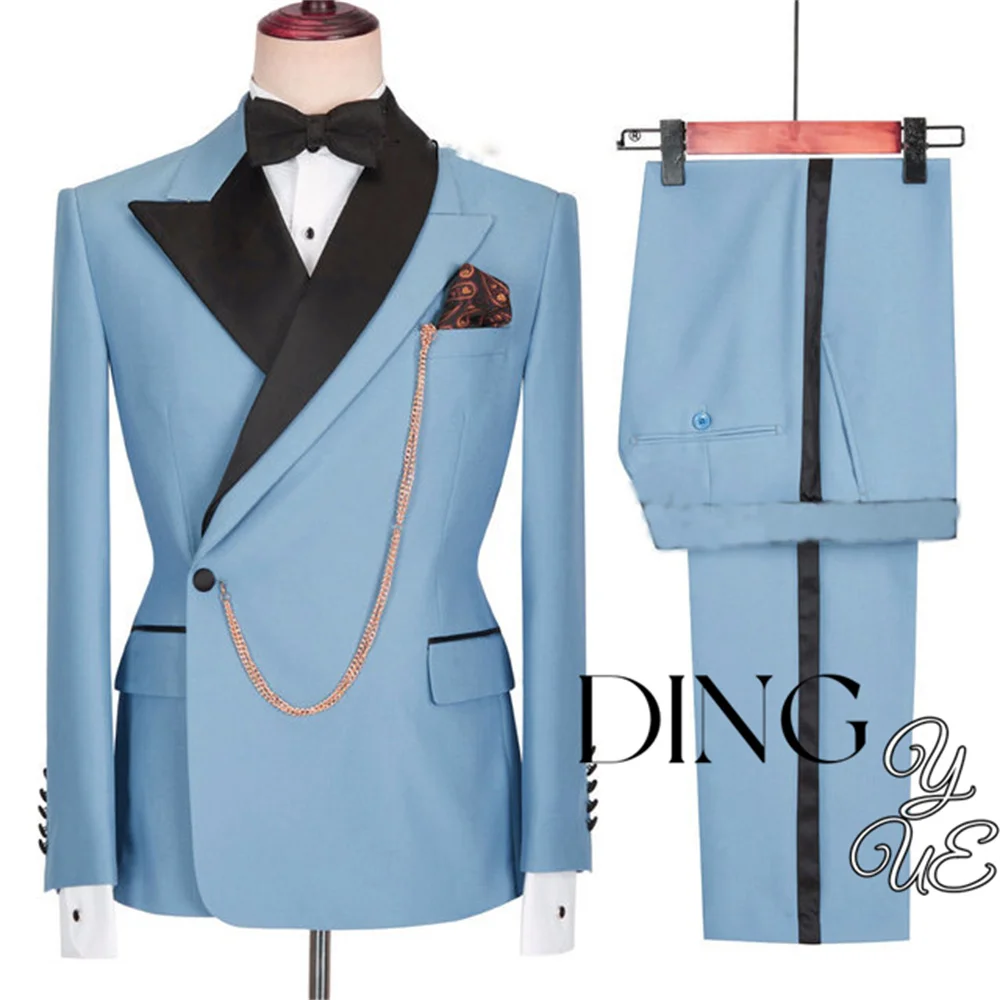 Men's Suit Fashion Formal Business Slim Fit 2-Pieces White Blazers Pant Men's Tuxedo Wedding Men Suits Groom Suit