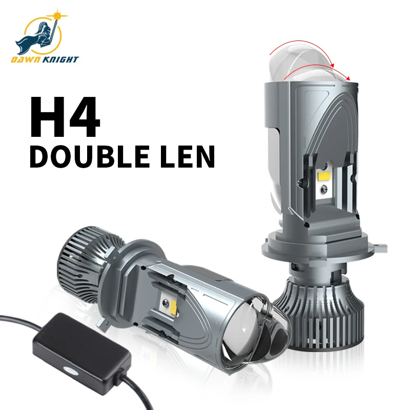 DAWNKNIGHT Mini H4 Led Projector Lenses 120W/Pair Hi/Lo Beam Canbus Led ...