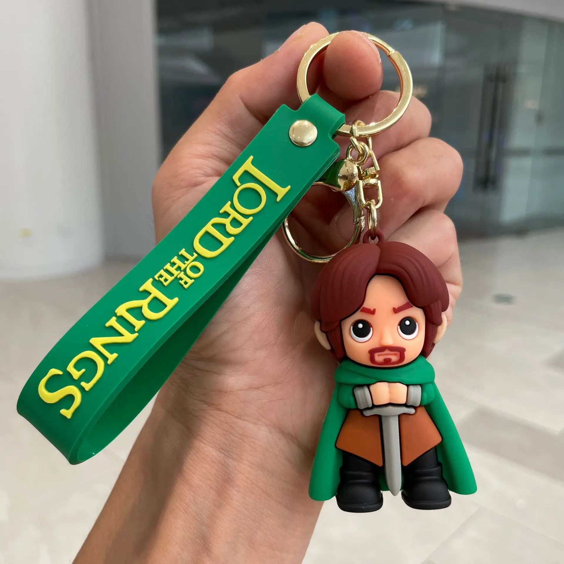 Movie Lord of The Finger Rings Keychain Anime Doll Figure Keyring Pendent Jewelry Car Key Accessories Toy for Kids Birthday Gift