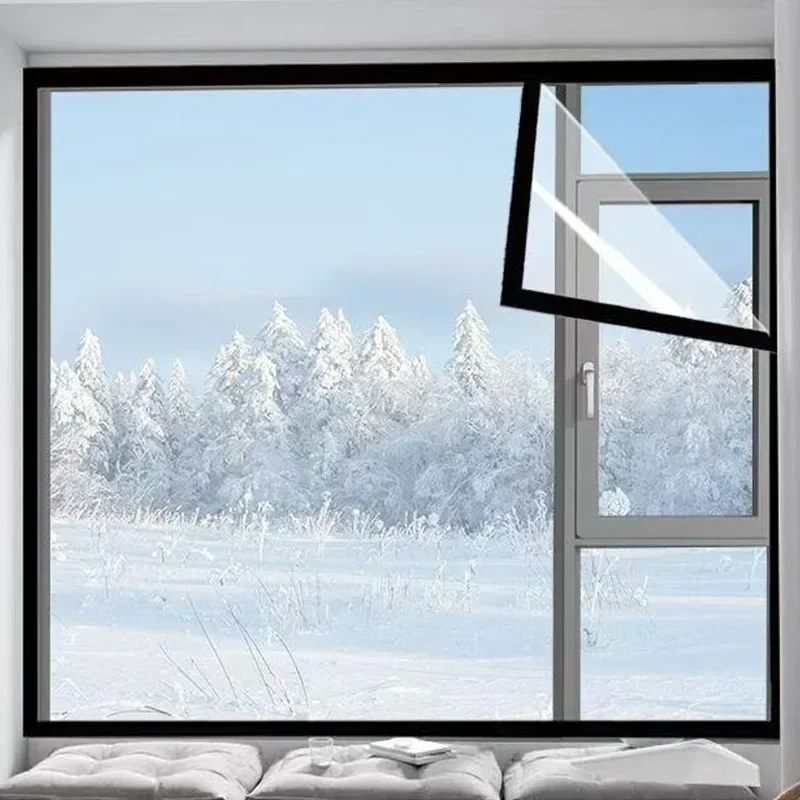window privacy film Winter Anti Leakage Anti Cold Freezing Thickened Fabric Sealing Window Windproof and Customizable Insulation Film