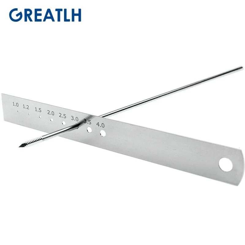 Orthopedic Instruments Autoclavable Measuring Ruler Kirschner Wire and Bone Screw Diameter Lenght 1pcs