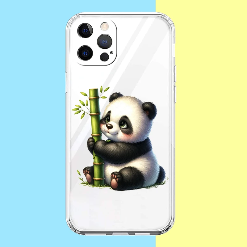 Tickle Panda Shockproof Transparent Silicone Phone Case Cover