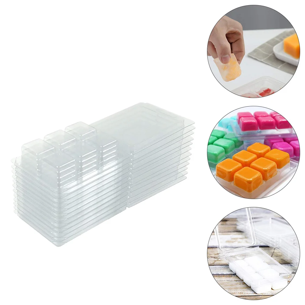 50 Pcs Blister Packing Box Wax Mold Ice Cube Trays Soap Melt Clamshell Molds