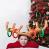 Inflatable Reindeer Antler Hat with Rings Christmas Games Inflatable Reindeer Antler Hat Ring Toss Game Christmas Party Games 4