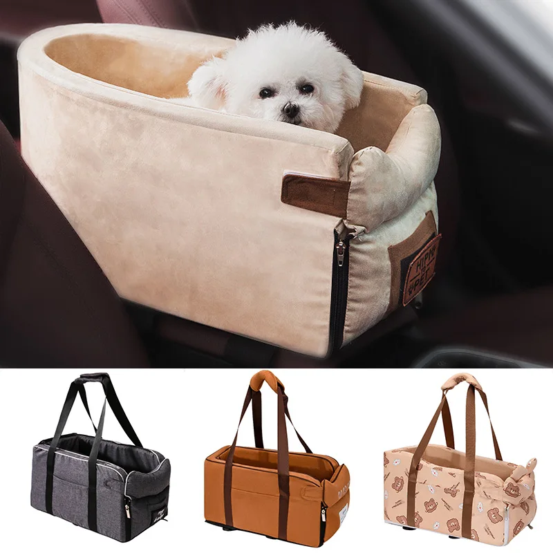 

Portable Cat Dog Bed for Car Travel Central Control Pet Seat Transport Dog Carrier Protector for Small Dog Chihuahua Teddy