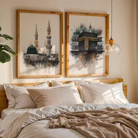 ⁦طقم لوحات المسجد النبوي الجدارية.⁩ - الصورة ⁦2⁩