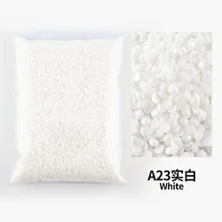 Colorful AB Transparent Resin Rhinestone FlatBacks for Nail Art and Garment Decoration - Bulk Wholesale (Solid white)