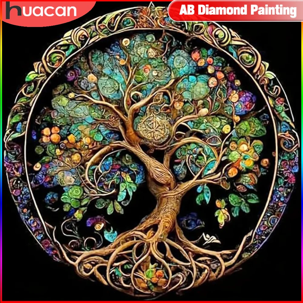 HUACAN Diamond Painting Fantasy Landscape Full Square Round Drill Mosaic Tree 5D Paintings For Interior diamond painting diamond art painting kit diamond painting set