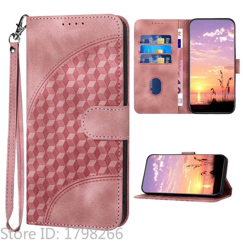 Luxury Pattern Flower Leather Phone Case - Flip Cover Wallet with Card Holder