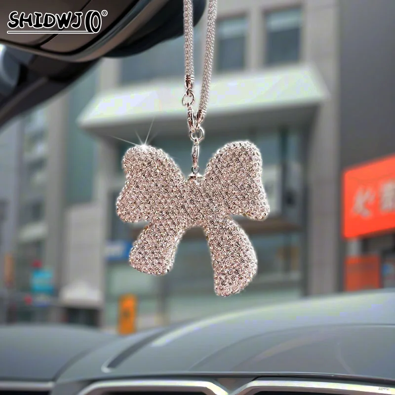 Accessorio per auto a forma di farfalla, con strass di cristallo