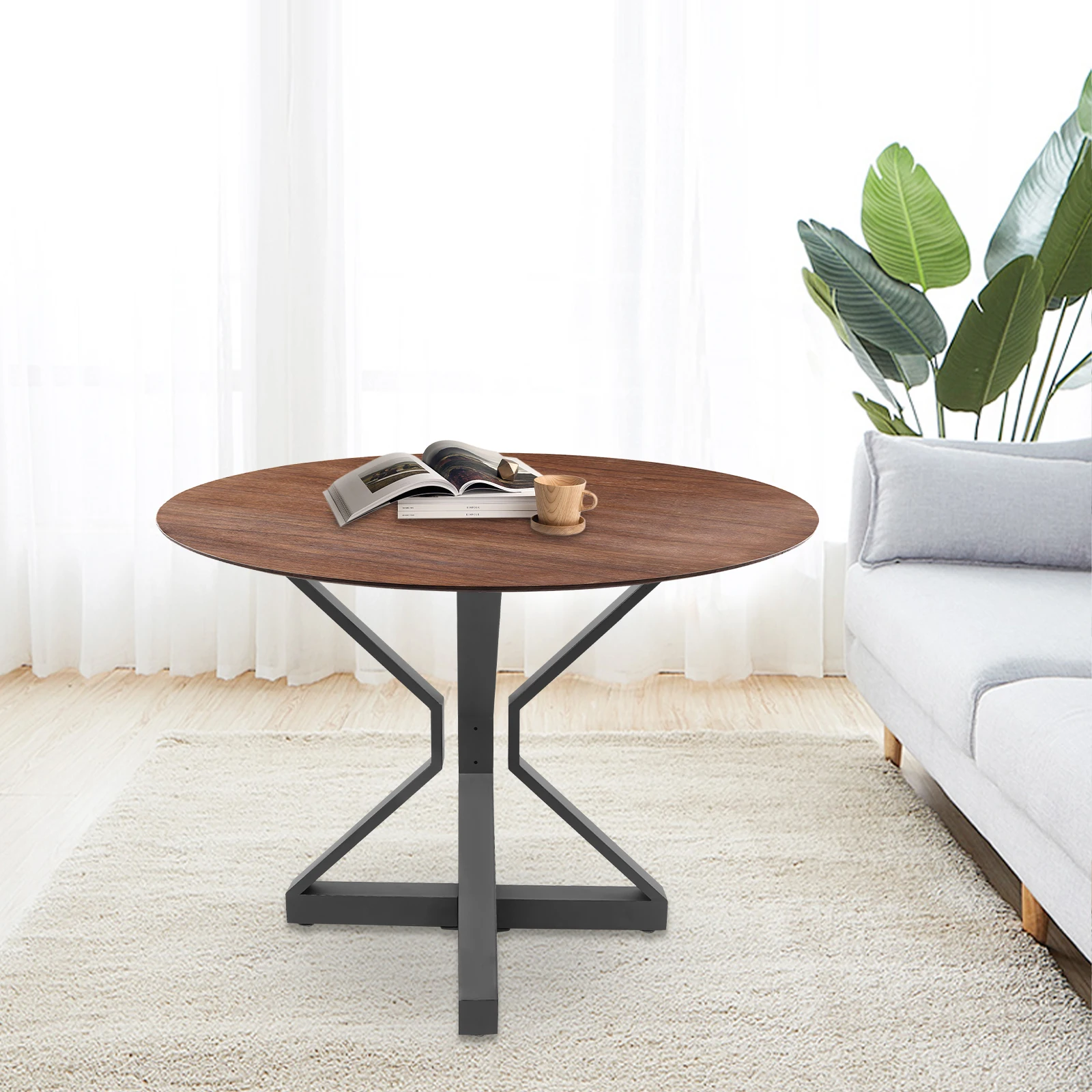 Modern Black Iron Free Standing Coffee Table Base