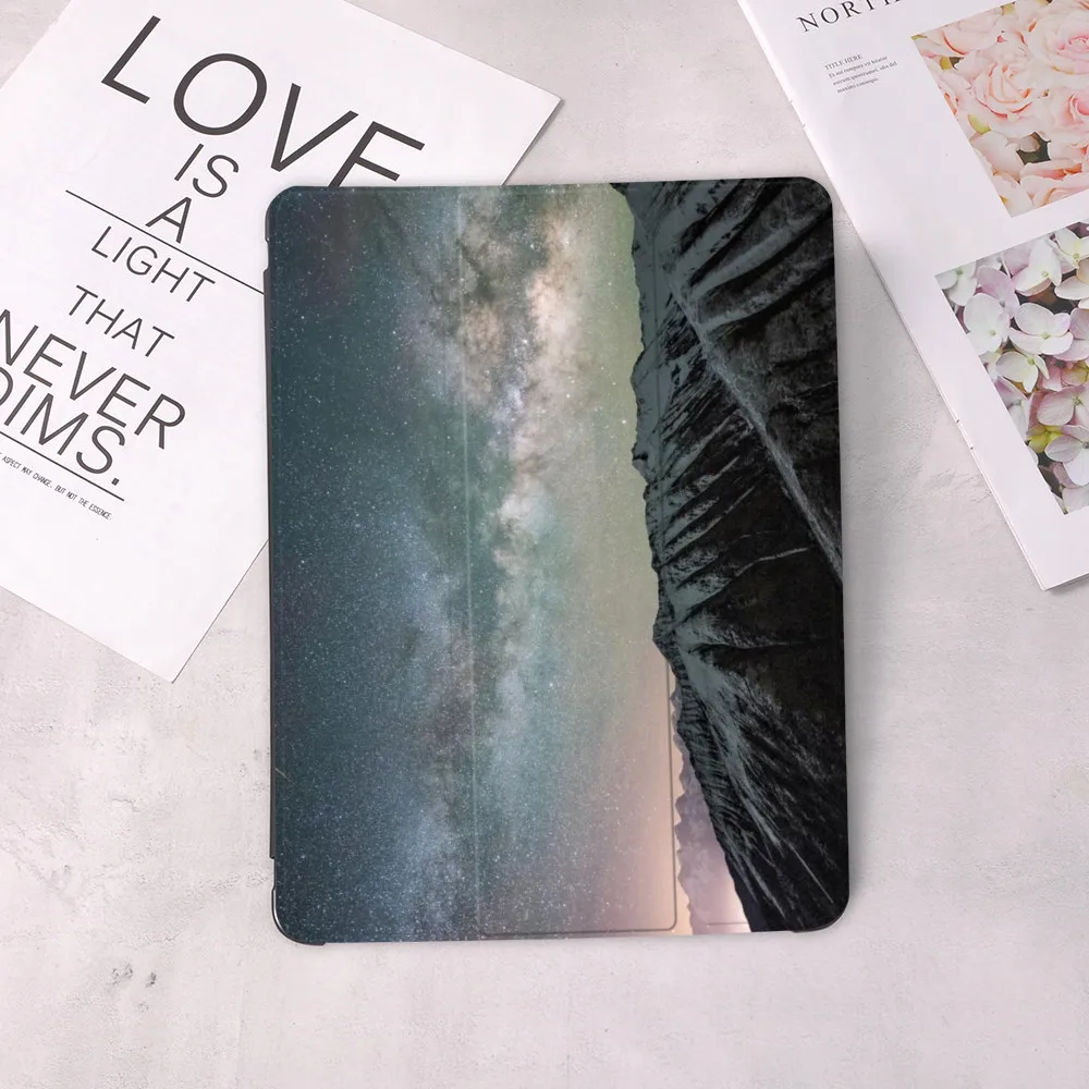 Ragazza Starry Sky Custodia Morbida Nera Per Ipad 10.9 Air 4 2020 Smart Cover Per Ipad 9.7 6Th 10.2 8Th Generation Mini 6 12.9 Ipad Pro