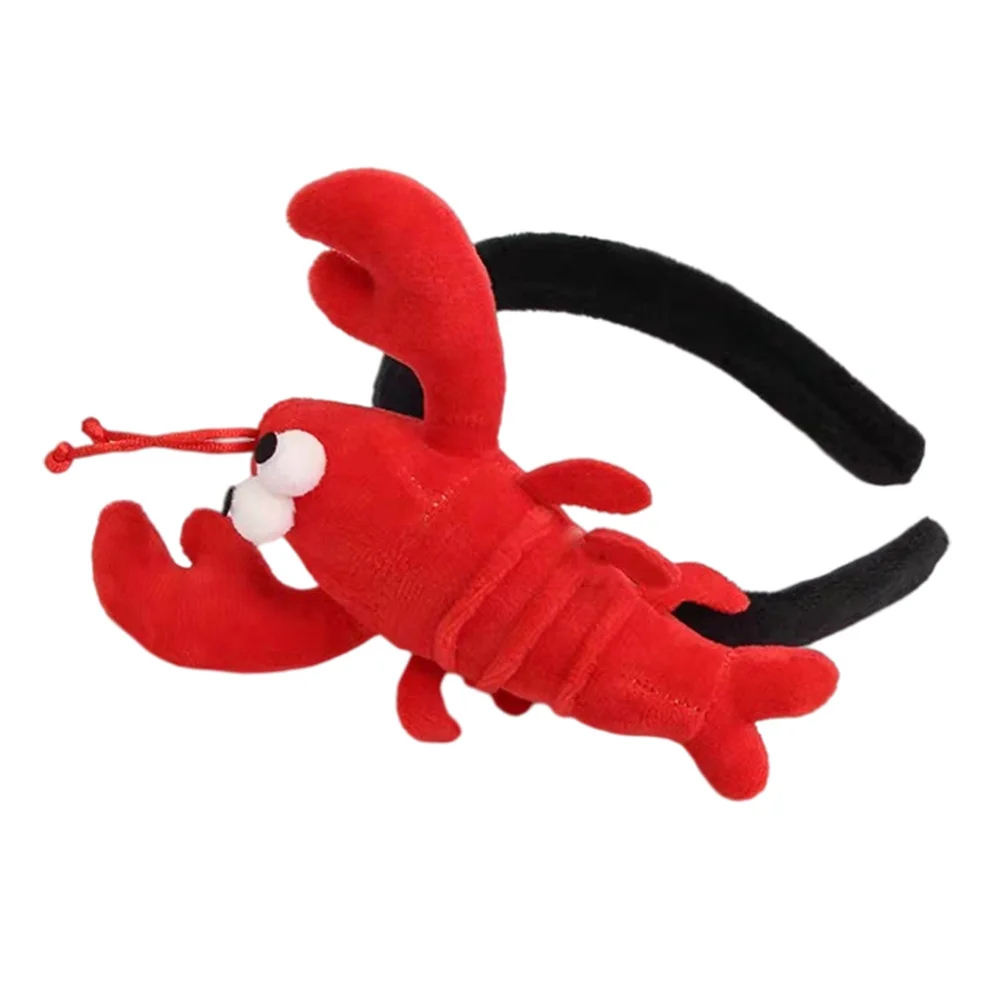 

Crab Costume Accessories Lobster Head Bopper Plush Crab Headband Hair Hoop Cute Animal Cosplay Headband
