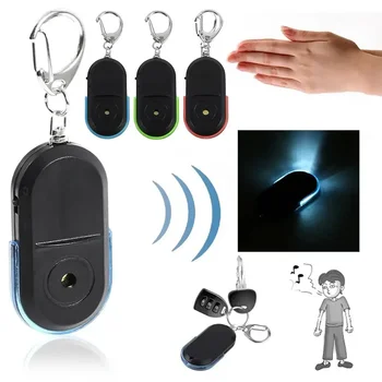 Anti-Lost Alarm Key Finder Locator Tracker Keychain Whistle Sound Smart Flashing Beeping With LED Light Anti Lost Keyring Finder 1