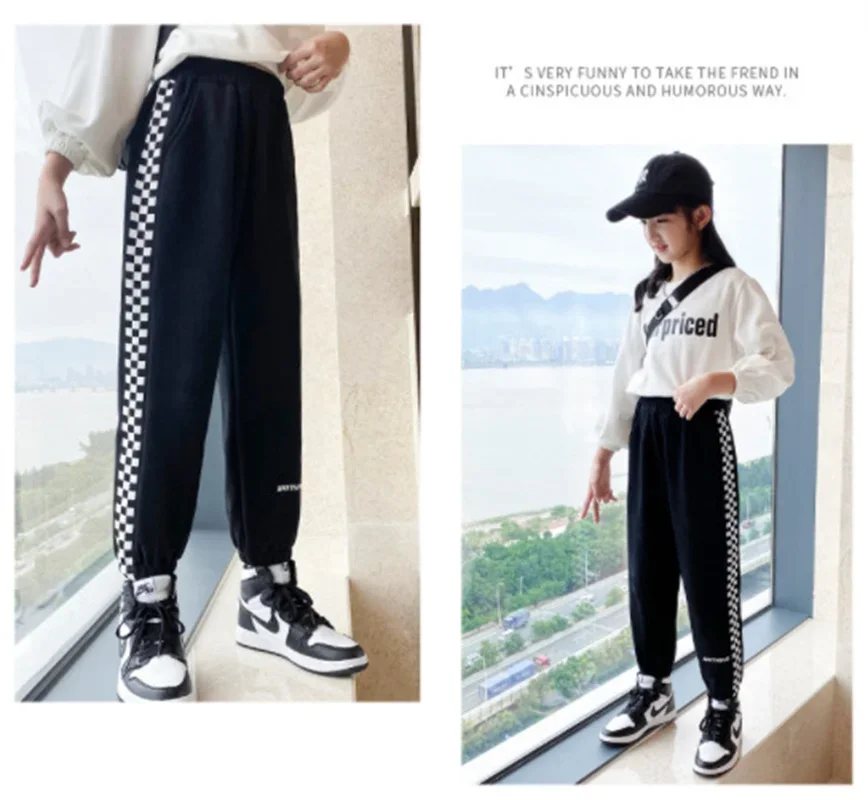 بنطلون جينز طويل فضفاض للأطفال ، بنطلون ضيق للفتيات ، بنطلون أطفال ، ملابس خروج مريحة ، ملابس قطنية ، الربيع ، الخريف ، الربيع ،