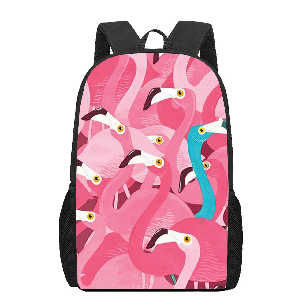 red beautiful Flamingo bird 3D Print School Bags for Teenager Boys Girls Unique Children Kids Backpack Book Bag Student  Bookbag