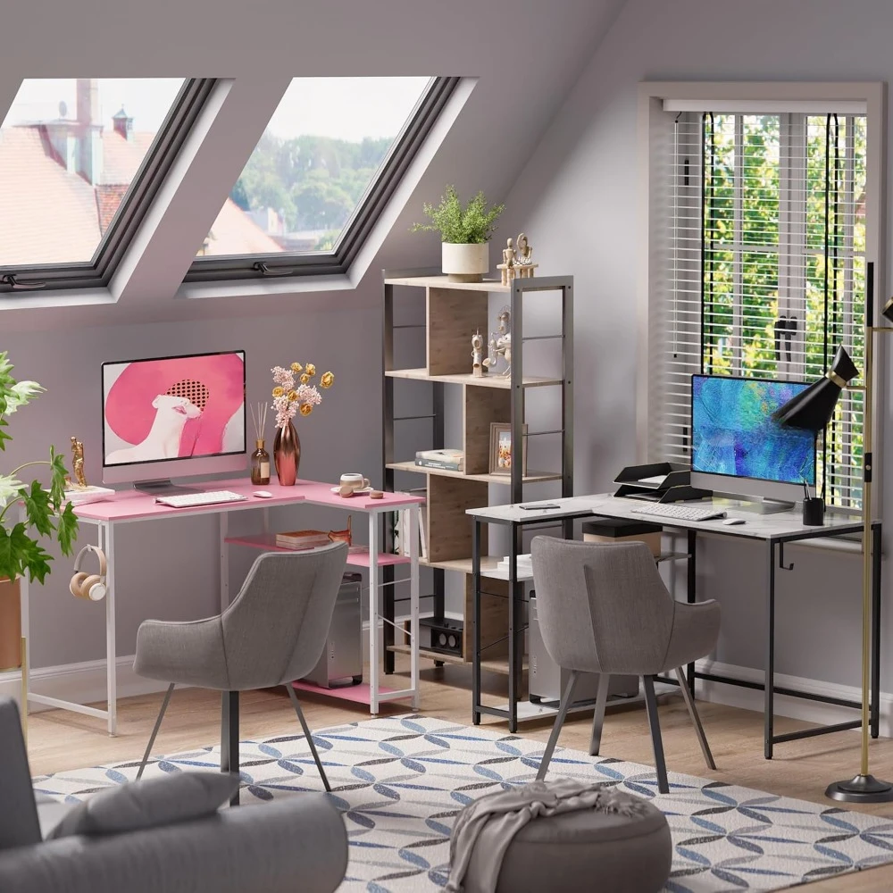 43 Inch L Shaped Computer Desk Small Corner Desk for Small Space Home Office, Computers Desks 6