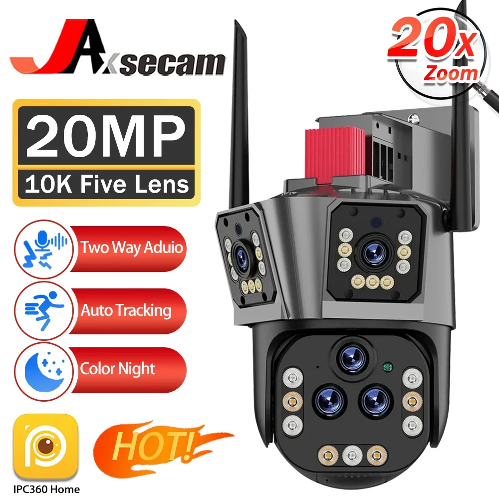 Ultra20MP10KWIFISurveillanceCameraOutdoorFiveLensCameraPTZ