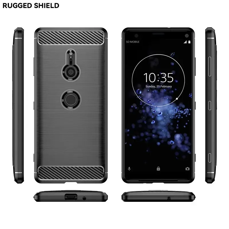 Shockproof Carbon Fiber Texture TPU Protective Phone Case