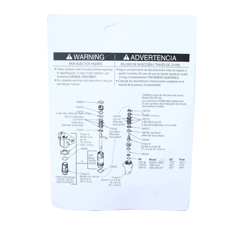 Airless Sprayers Pump Repair Kit 248213 Sealing Ring Fit GRC Machine1095 5900 15