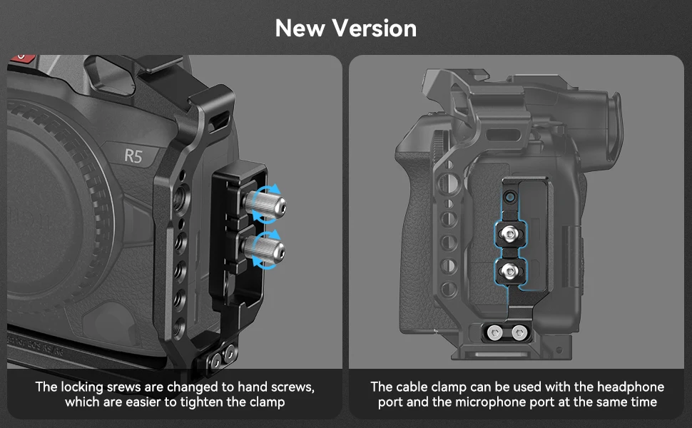 R5/R5C/R6 Handheld Cage Kit for Canon EOS R5 / R6 / R5 C with ARRI Top Handle &