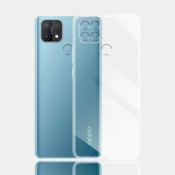 Ultra Thin Transparent Silicone Soft TPU Clear Back Case Cover for OPPO A15s (Clear)