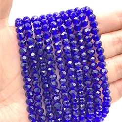 Vibrant Multicolor Faceted Crystal Beads - 8mm(about 68pcs) (C23 dark blue)