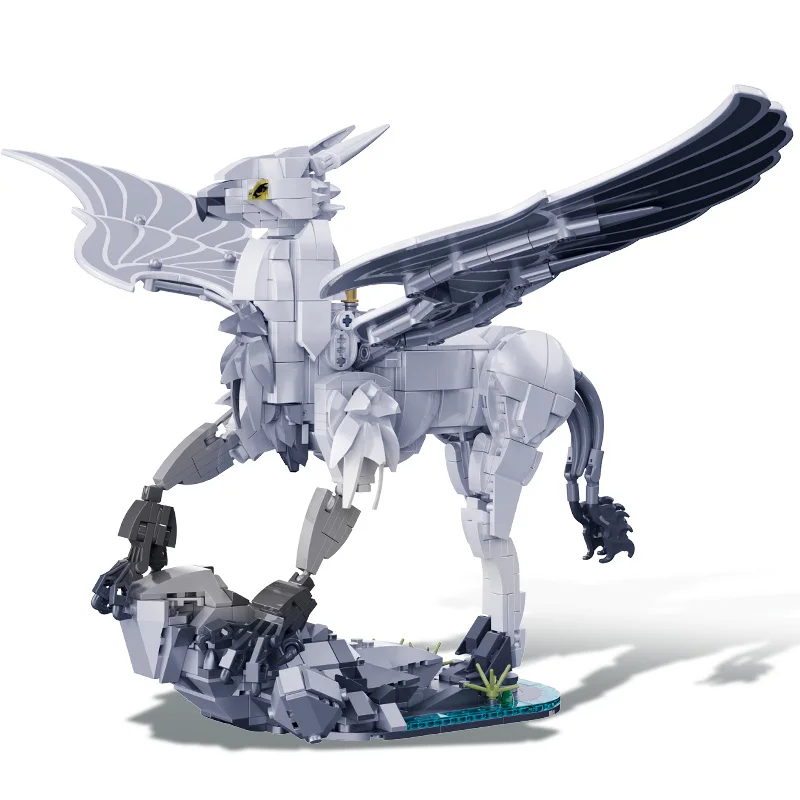 Creative MOC 698pcs Magic World Hippogriff Model Building Blocks Set Magical Creature Figures Kit Bricks Toys For Children Gifts