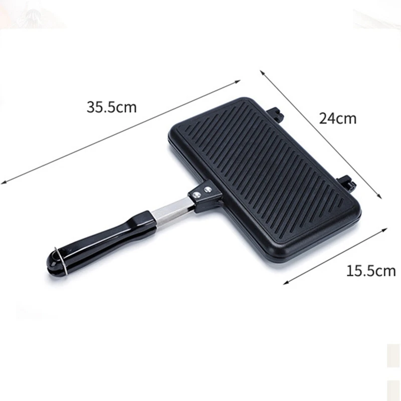 Gas Non-Stick Sandwich Maker Sandwich Maker Aluminium Alloy Mould Grill Frying Pan 6
