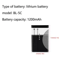 BL 5C BL5C BL-5C 3.7V lithium polymer mobile phone battery for Nokia 1100 1110 1200 1208 1280 2600 2700 3100 3110 5130 6230 1600 - Image 2