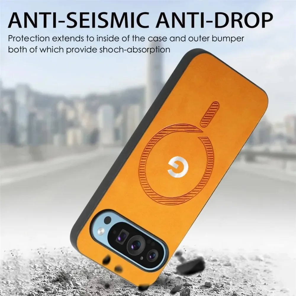 Luxury Skin-Friendly Leather Slim Magnetic Charge Case - Full-Pack Anti-Drop Protector
