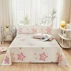 100% Cotton New Printed Cartoon Bed Sheet King Size Bed Cover Beautiful Cheap Three Piece Set Full Bed Sheet with  Pillowcases 1